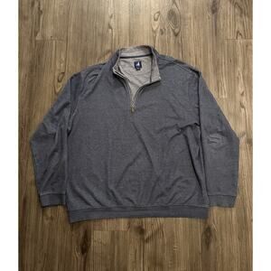 Johnnie-O Sweater Mens 2XL Helios Blue Sully Performance 1/4 Zip Pullover Cotton